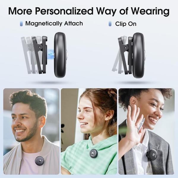 Boya Omic-U-B Wireless Microphone System, USB-C Plug and Play Mini Mic for Android Phone-White-Omic-U(black)