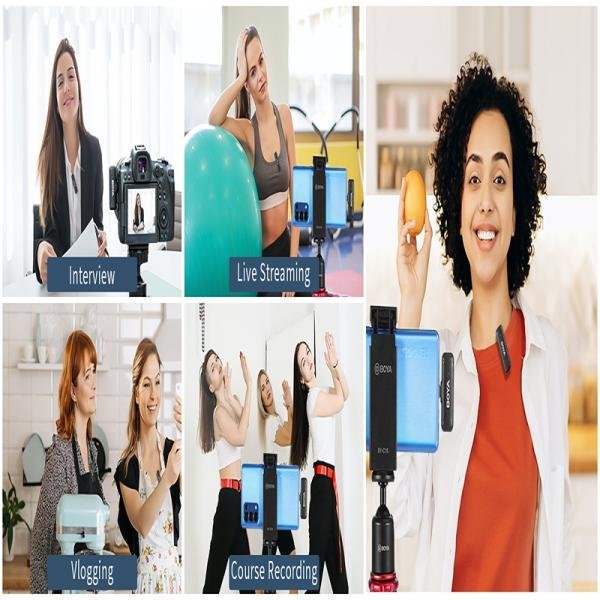 Boya 2.4GHz dual-channel wireless microphone system -iOS devices-BY-WM3T-D2