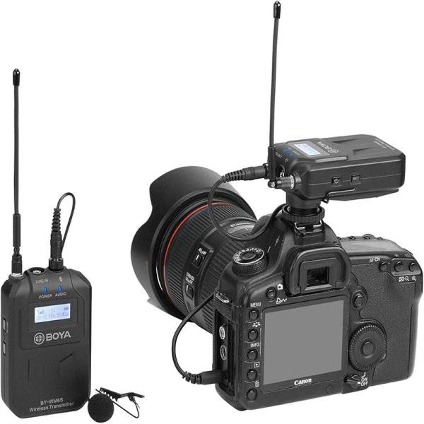 Boya UHF Wireless microphone for DSLR'S, MIXERS TX+RX-BY-WM6S