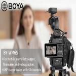 Boya UHF Wireless microphone for DSLR'S, MIXERS TX+RX-BY-WM6S