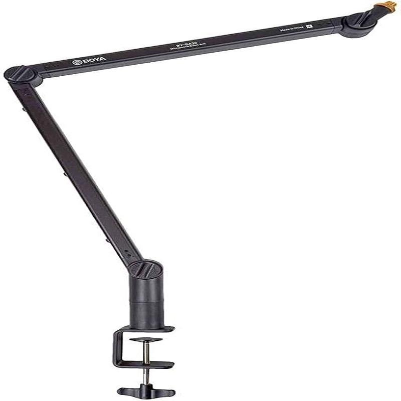 Boya Microphone Boom Arm With Built-In Cable Catch, Adjustable Hinge Controls-BY-BA30