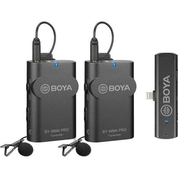 Boya 2.4GHz Wireless Mic , Dual-channel Receiver, Specially for iPad, iPhone, iPod touch-BY-WM4 Pro-K4