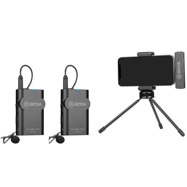 Boya 2.4GHz Wireless Mic , Dual-channel Receiver, Specially for iPad, iPhone, iPod touch-BY-WM4 Pro-K4