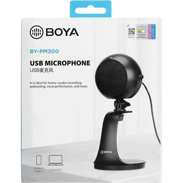 Boya Desktop microphone USB Type-C, USB 2.0 cable included-BY-PM300