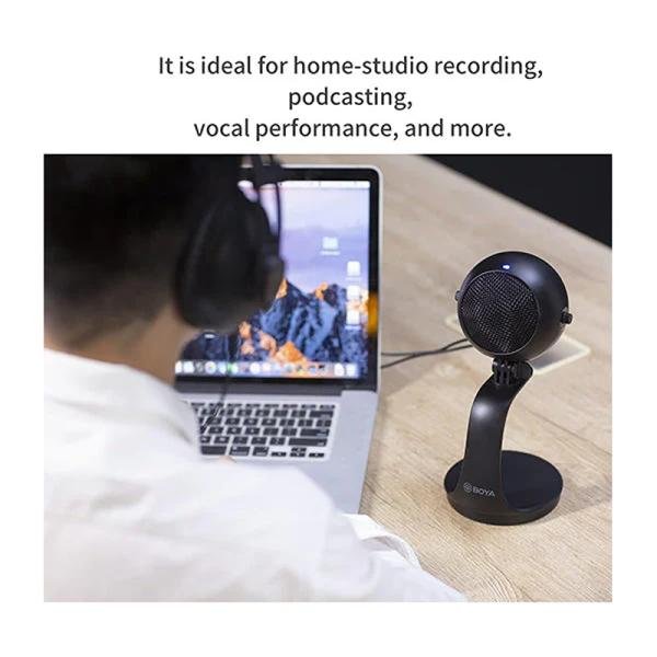 Boya Desktop microphone USB Type-C, USB 2.0 cable included-BY-PM300