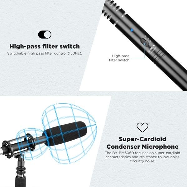 Boya Super-cardioid condenser microphone-BY-BM6060