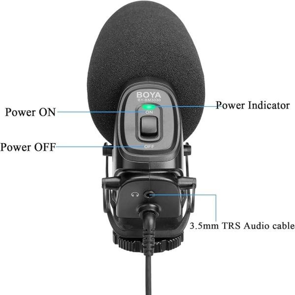 Boya shotgun condenser microphone-BY-BM3030