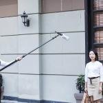 Boya Carbon Fiber Boompole with Internal XLR Cable, 1m (3.3') to 2.5m (8.2') extension Range, Three Telescoping Sections-BY-PB25