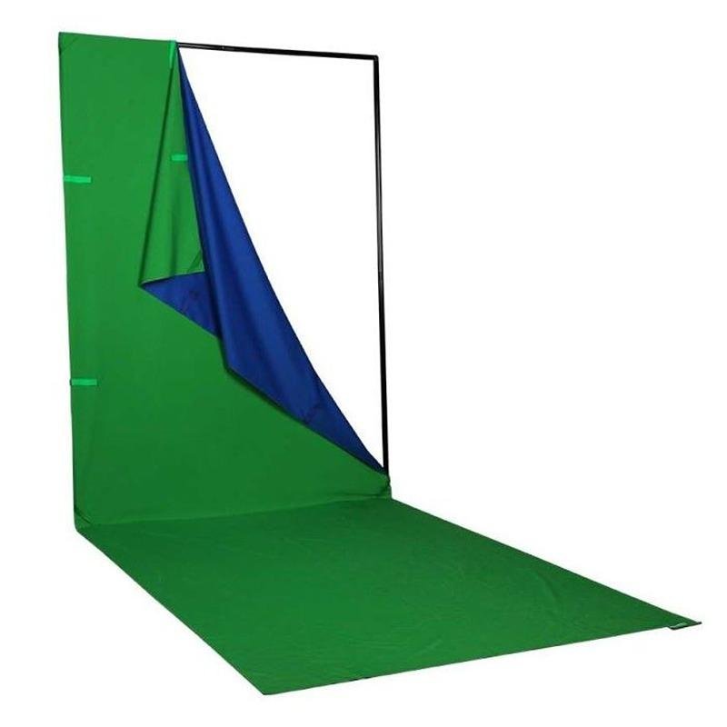 Phottix Collapsible Backdrop Kit (4-color cloth . Blue/Green and Black/White)