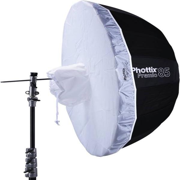 Phottix Premio Reflective Umbrella with Difuser kit (85cm/33") - S&B