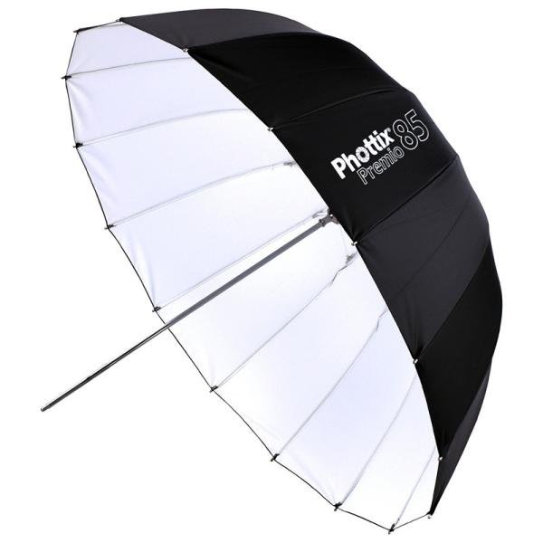 Phottix Premio Reflective Umbrella with Difuser kit (85cm/33") - S&B