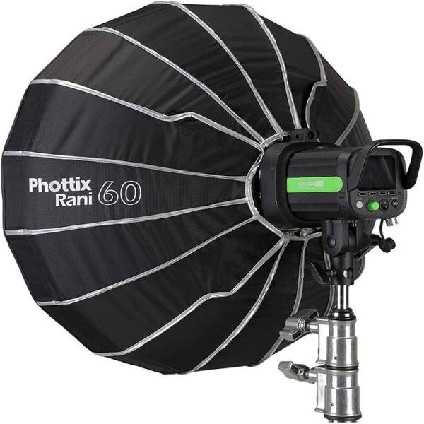 Phottix Rani 60 Folding Beauty Dish (60cm, 24", Silver, 16-Rod)