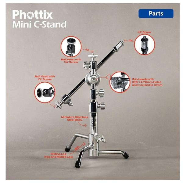Phottix Mini C-Stand (H46cm/18″)
