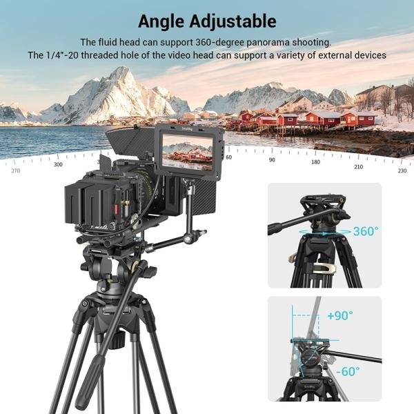SmallRig Heavy-Duty Fluid Head Tripod AD-01 3751