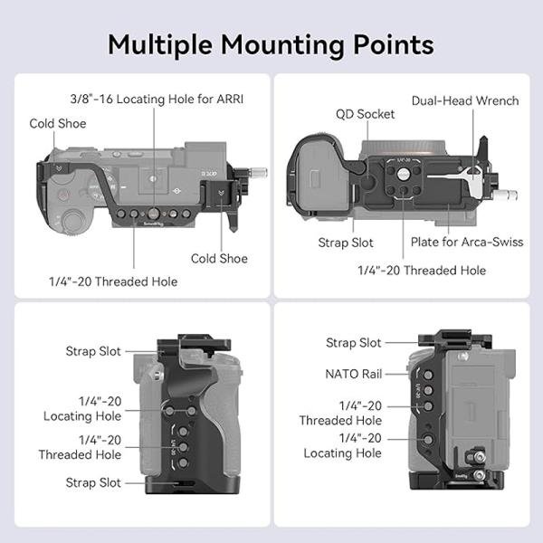 SmallRig Cage Kit for Sony Alpha 7C II / Alpha 7CR 4422