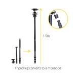 Vanguard VEO 3T+ 234CB VERSATILE CARBON FIBRE TRAVEL TRIPOD WITH DUAL AXIS BALL HEAD - 10KG LOAD CAPACITY