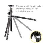 Vanguard VEO 3T+ 234CB VERSATILE CARBON FIBRE TRAVEL TRIPOD WITH DUAL AXIS BALL HEAD - 10KG LOAD CAPACITY