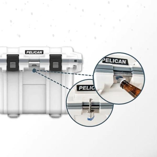 Pelican IM 50QT ELITE COOLER WHT/GRY - 50Q-1-WHTGRY