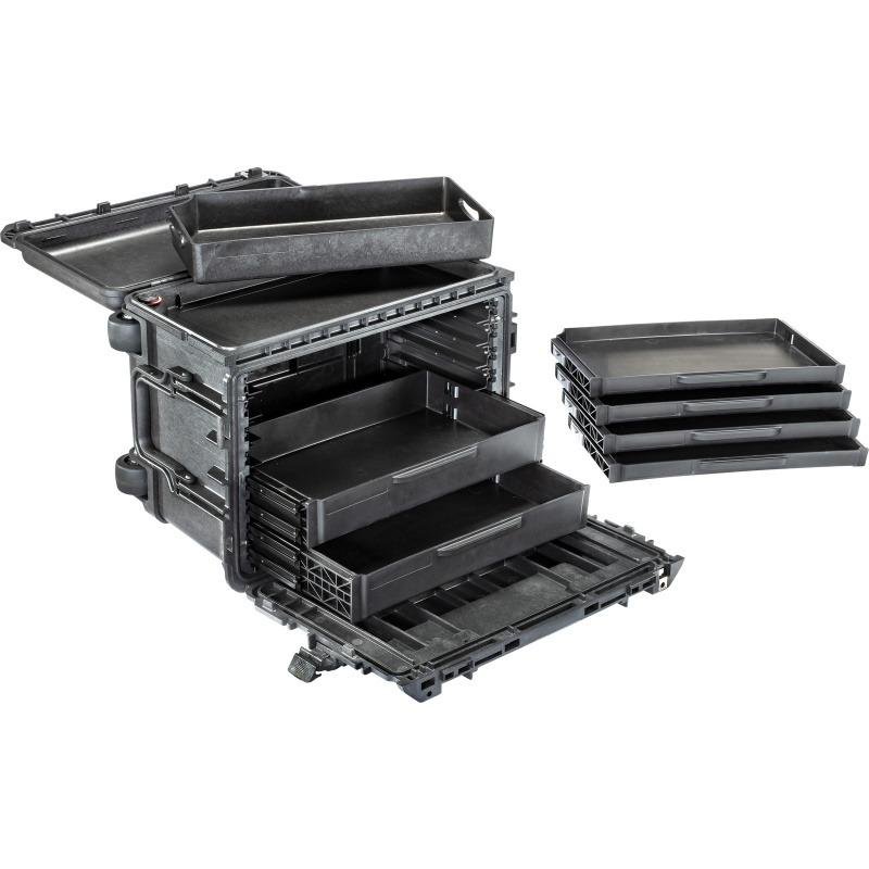 Pelican 0450SD4,WL/4 SHALLOW+2 DEEP DRAWERS,BLK - 004500-0420-110