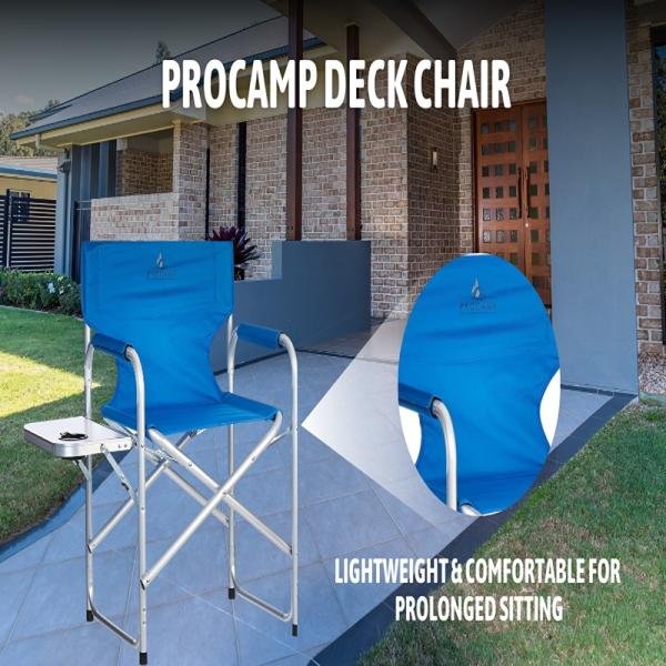 Procamp PROCAMP ALU DECK CHAIR WITH SIDE TABLE - PRO000047A