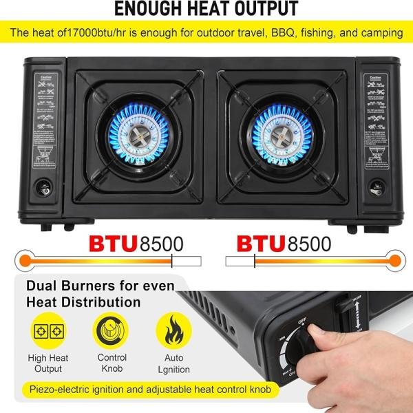 Procamp PORTABLE TWO BURNER GAS STOVE - PRO000094