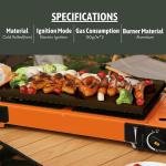 Procamp FLAMEKRAFT PORTABLE DOUBLE BURNER GAS STOVE WITH BACK COVER - PRO000183