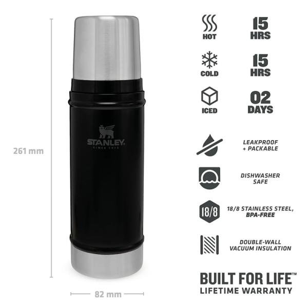 Stanley CLA Vac Bottle 473ml/16oz M.Black EU - 10-01228-073