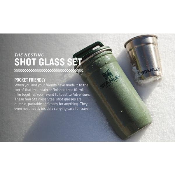 Stanley ADV Nest Shot Glass & Flask Set H.Green - 10-01883-034