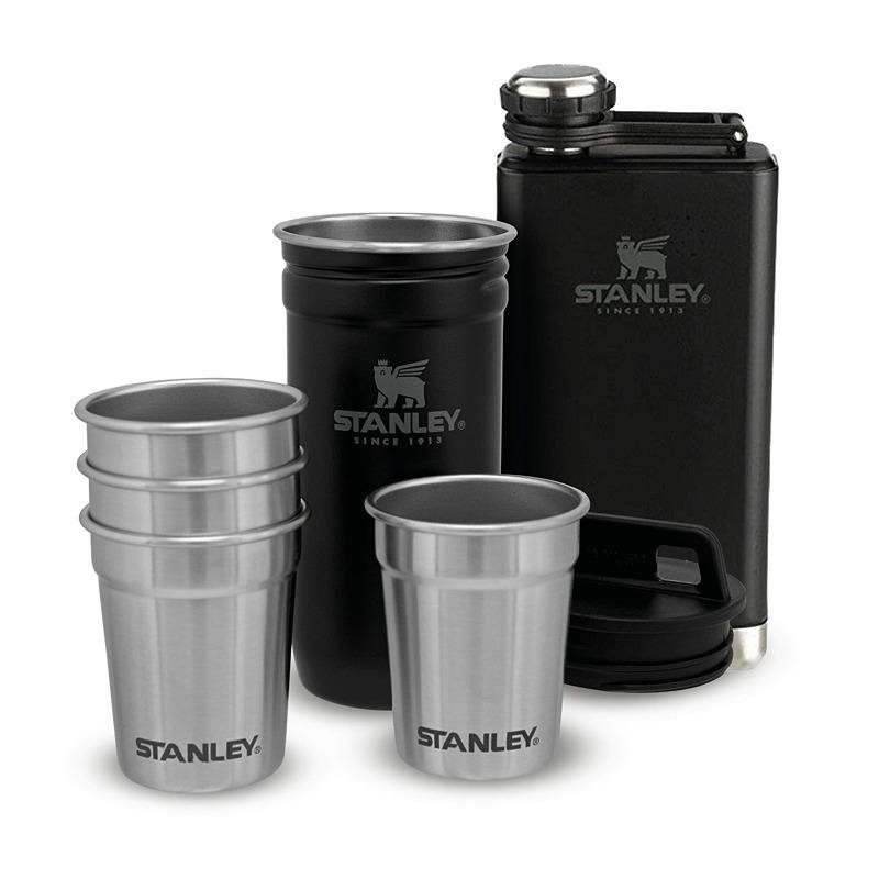 Stanley ADV Nest Shot Glass & Flask Set Matt Black - 10-01883-035