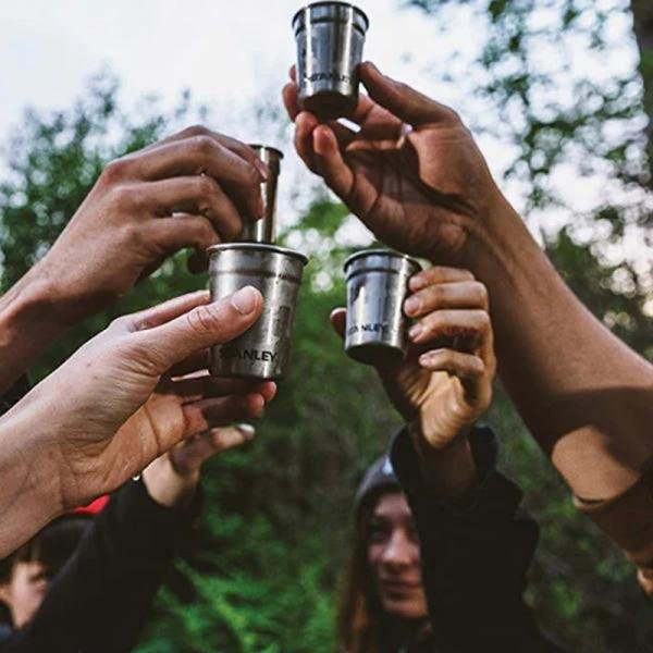 Stanley ADV Nest Shot Glass & Flask Set Matt Black - 10-01883-035