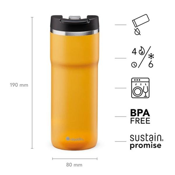 Aladdin Java Thermavac Leak-Lock™ SS Mug 0.47L Sun Yellow - 10-06646-004