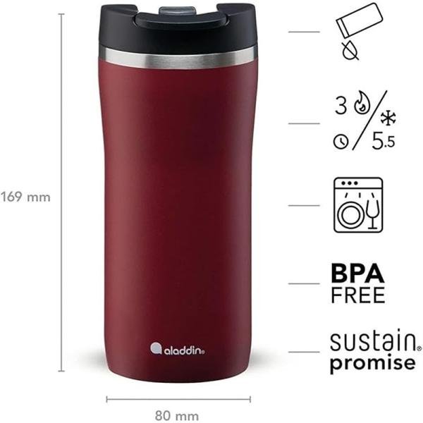 Aladdin Java Thermavac Leak-Lock™ SS Mug 0.47L Cherry Red ***EOL*** - 10-06646-005