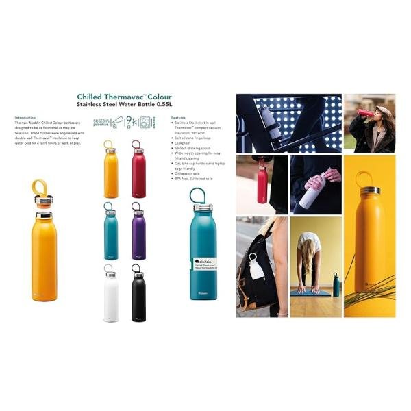 Aladdin Chilled Thermavac™ Stainless Steel Water Bottle 0.55L - Aqua Blue - 10-09425-004