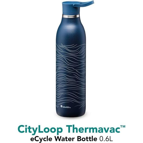 Aladdin 0.6L Cityloop Thermvac Btl Deep Navy Wave Print - 10-10870-009