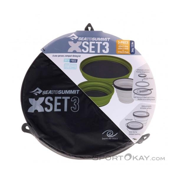 S2S X-Set 3-Pce (X-Mug,X Bowl, X Plate & Storage Pouch) Olive Plate, Olive Bowl, Sand Mug **DISC** - AXSET3OL