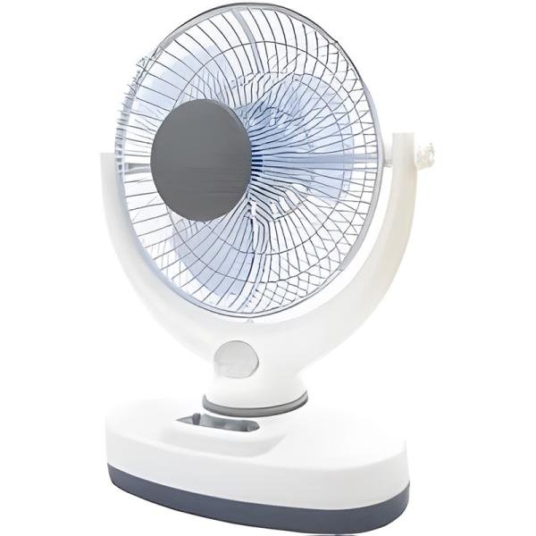 U/Tec Tornado AC/DC 2 Speed Oscillating Fan W/Built-in LED Emergy Light - MS5171