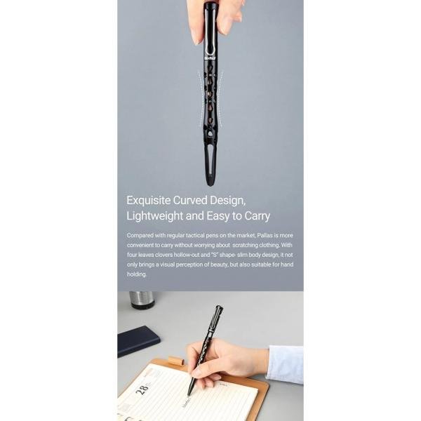 Nextool KT5513A Aluminum Alloy Writing Pen – Durable Black Metal Pen with Pocket Clip NT1051